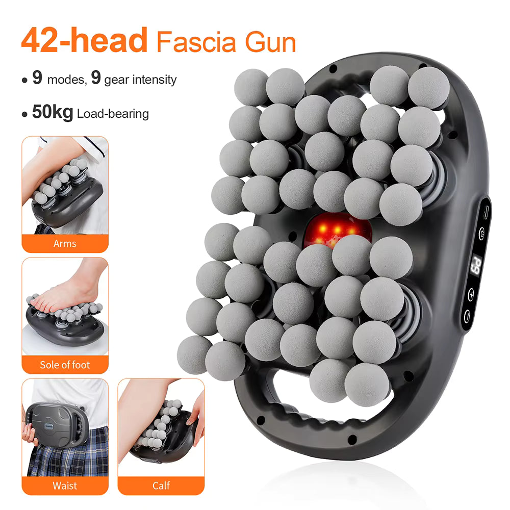 42-Head Deep Tissue Fascia Massage Gun